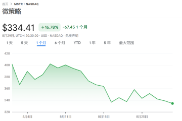 8 月重挫 17%，「比特币持仓溢价」抹去大半，「数字币财库龙头」MSTR 面临考验