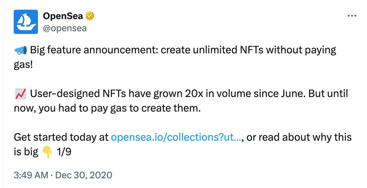 七年沉浮之后,OpenSea 还是选择了发币 第3张 七年沉浮之后,OpenSea 还是选择了发币 第3张
