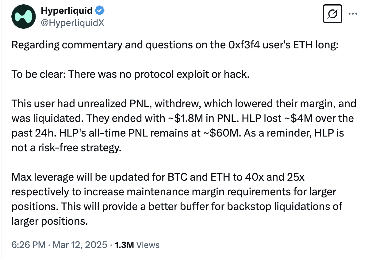 Hyperliquid巨鲸50倍做空赚510万对其会有何影响 第4张 Hyperliquid巨鲸50倍做空赚510万对其会有何影响 第4张