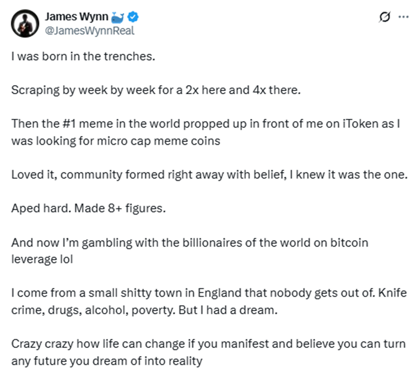 合约巨鲸 James Wynn:从贫民窟到加密大玩家,12 亿美元的疯狂赌局 第1张 合约巨鲸 James Wynn:从贫民窟到加密大玩家,12 亿美元的疯狂赌局 第1张